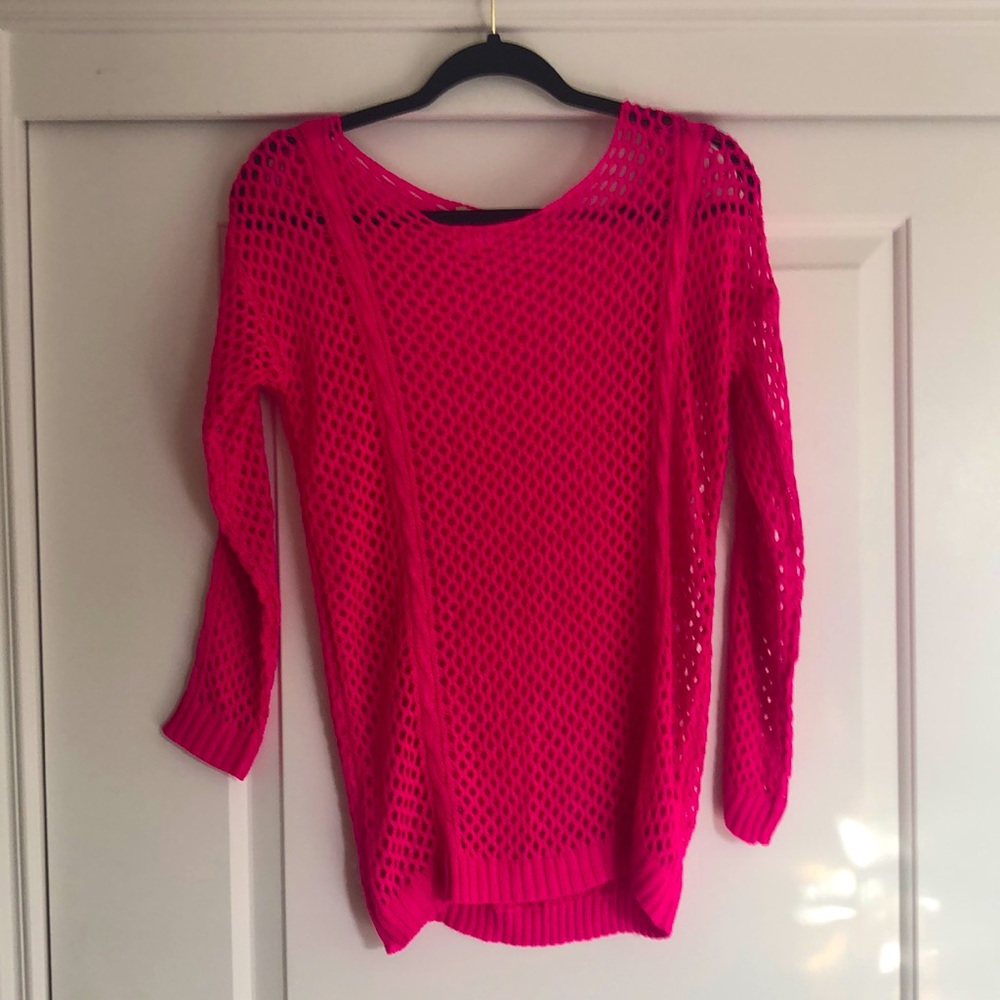 Bright Pink Net Top